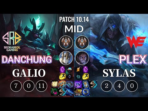 SRB Danchung Galio vs WE Plex Sylas Mid - KR Patch 10.14