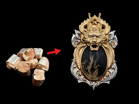 custom head dragon pendant - unique handmade jewelry ideas