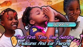 SURPRISING MY KIDS WITH THEIR FIRST EVER PEDICURES AND EAR PIERCINGS!