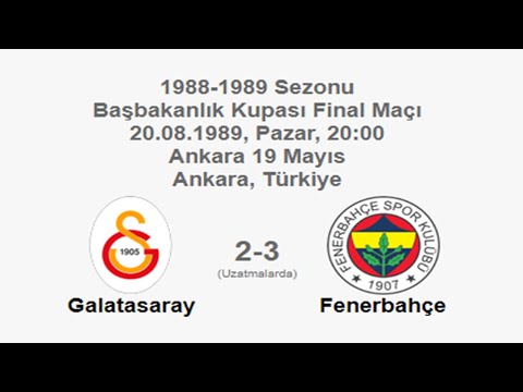 Galatasaray 2-3 Fenerbahçe (Extra Time) [HD] 20.08.1989 - 1988-1989 Turkish Chancellor Cup (Ver. 2)