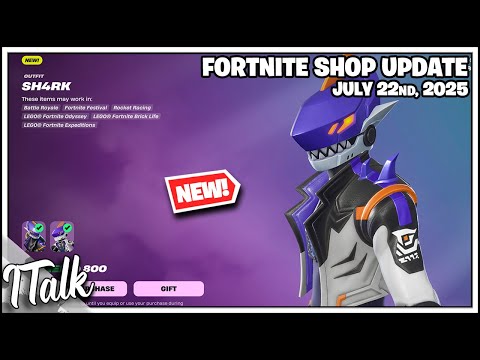 Fortnite Shop *NEW* SH4RK OUTFIT & THE WITCHER IS BACK! [July 22nd, 2025] (Fortnite Chapter 6)