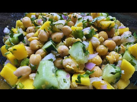 DELICIOSA ENSALADA DE GARBANZO - RICA ENSALADA DE GARBANZO CON MANGO- ENSALADA DE GARBANZO CON MANGO