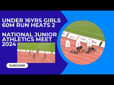 Under 16yrs girls 60m run heat 2 | National junior athletics meet 2024 at Bhubaneswar