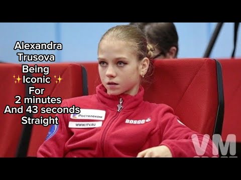 Alexandra Trusova being iconic for 2 minutes and 43 seconds straight
