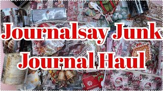 HUGE JUNK JOURNAL SUPPLY HAUL & UNBOXING FROM JOURNALSAY FOR CHRISTMAS