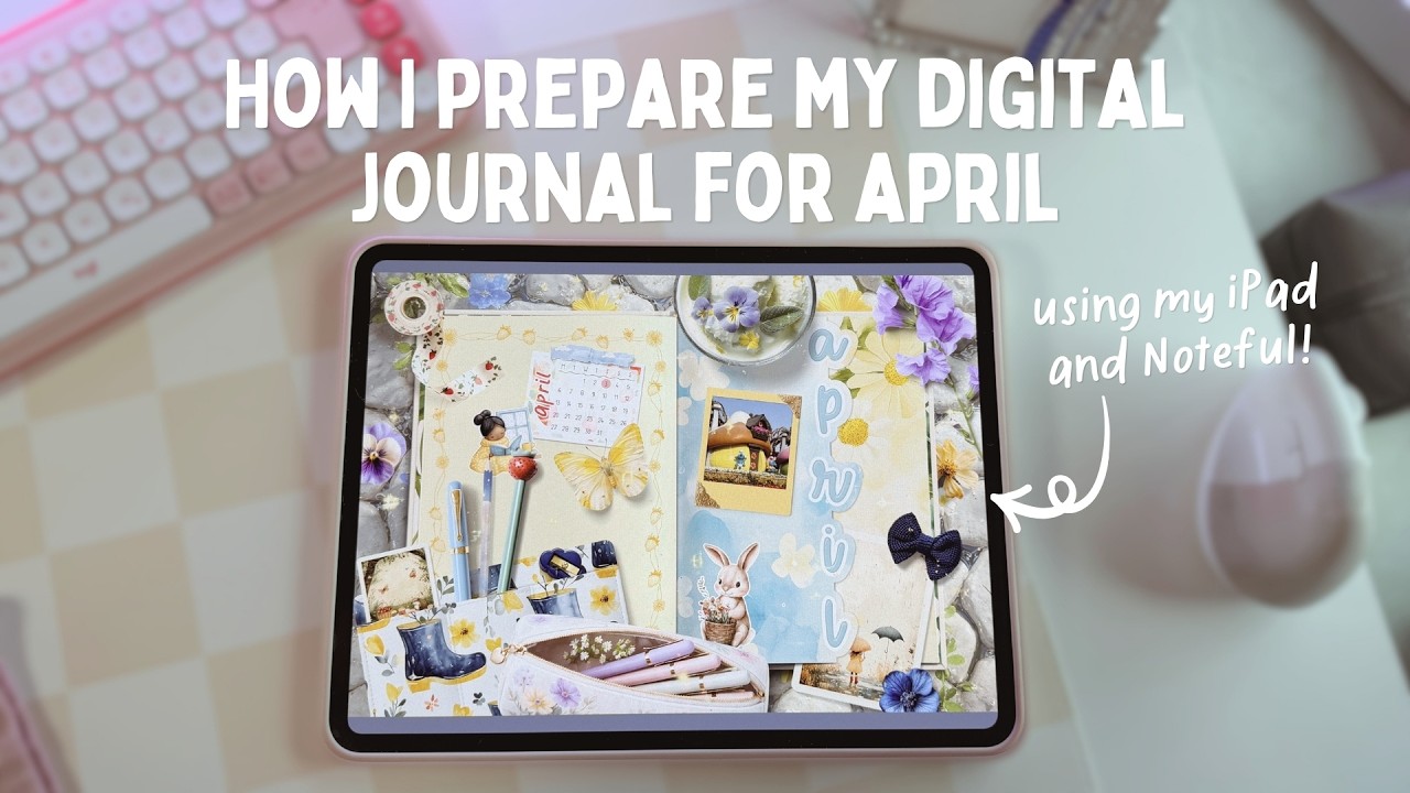 How I prep my digital journal for April on my iPad with Noteful