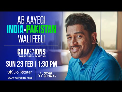 MS Dhoni calls YOU to cheer for 🇮🇳 in #INDvPAK! 🏏💥 #ChampionsTrophyOnJioStar SUN 23 FEB, 1:30 PM