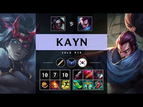 Kayn Mid vs Yasuo - KR Diamond Patch 25.15