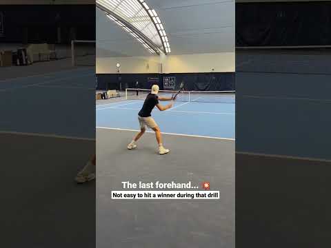 Forehand cross court battle between 🇫🇷 pros Arthur Cazaux and Giovanni Mpetshi Perricard 🔥