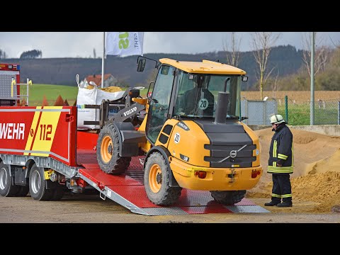 Logistik-Einsatz für den Müller Safety Trailer. Multifunktionsanhänger für Feuerwehr und Kat.-Schutz