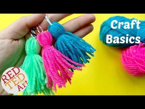 How to make a Tassel  - Quick & Easy Yarn Tassel DIY - CRAFT BASICS