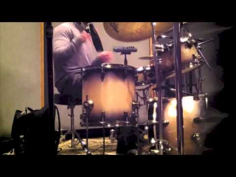 In the recording studio over a 6/8 feel...