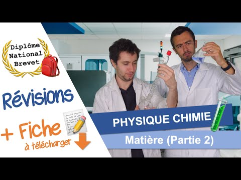 Révisions Brevet blanc - Matière (partie 2) + 📝 Fiche de révision ⬇️ Physique chimie 🧪