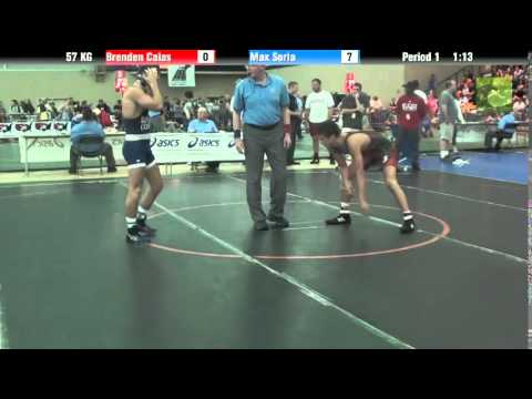 Men`s Freestyle 57 KG Brenden Calas vs. Max Soria