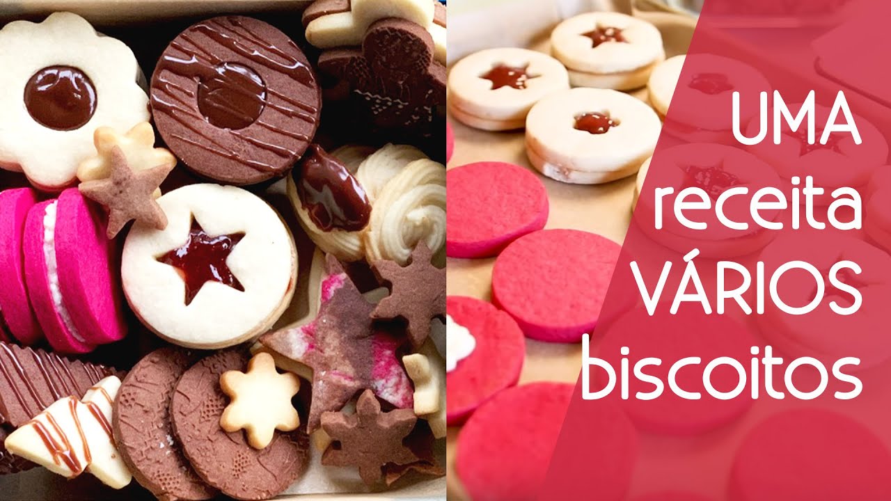 Faça qualquer biscoito com essa única receita!  | Biscoitos sortidos  • Lu Azevedo