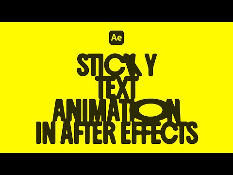 How To Create Sticky Text In After Effects!