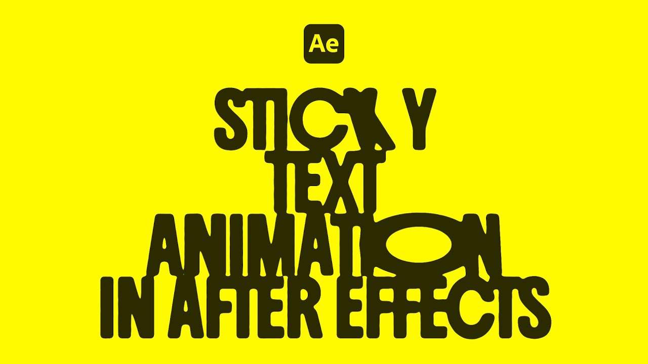 How To Create Sticky Text In After Effects!