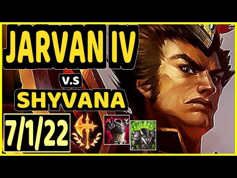 WIGGILY (JARVAN IV) vs SHYVANA - 7/1/22 KDA JUNGLE CHALLENGER GAMEPLAY - NA