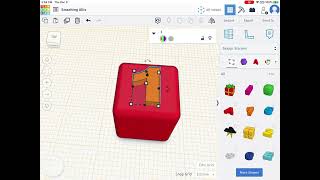 Tinkercad Dice Step 3 - Sink number 1 into the cube
