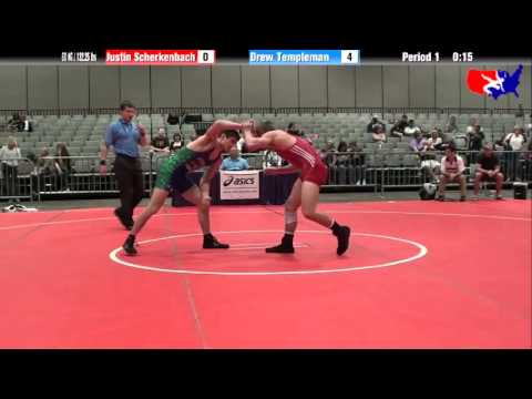 Justin Scherkenbach vs. Drew Templeman at 2013 Junior Nationals - FILA - FS