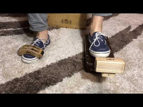 How to play with Electroacoustic Stomp box foot percussion with tambourine and shaker by Noisy Wood