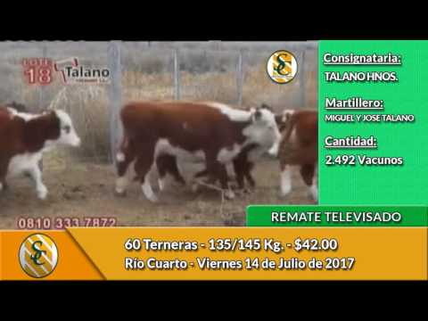 14-07-17 - Remate Televisado de Talano Hnos - Río Cuarto