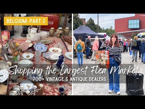 LARGEST Flea Market in Belgium | Shopping the Zandfeesten | Ran into Laura Caldwell!