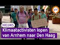Klimaatmars Extinction Rebellion langs A12 vertrekt in Arnhem
