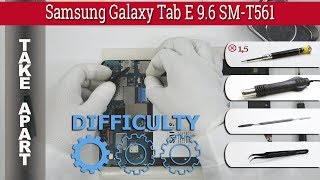 How to disassemble 📱 Samsung Galaxy Tab E 9.6 SM-T561 Take apart Tutorial
