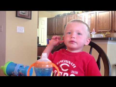 Simi and Zeke eating choco pretzel 3