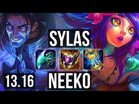SYLAS vs NEEKO (MID) | 14/1/2, 1.8M mastery, Legendary, 800+ games | KR Diamond | 13.16