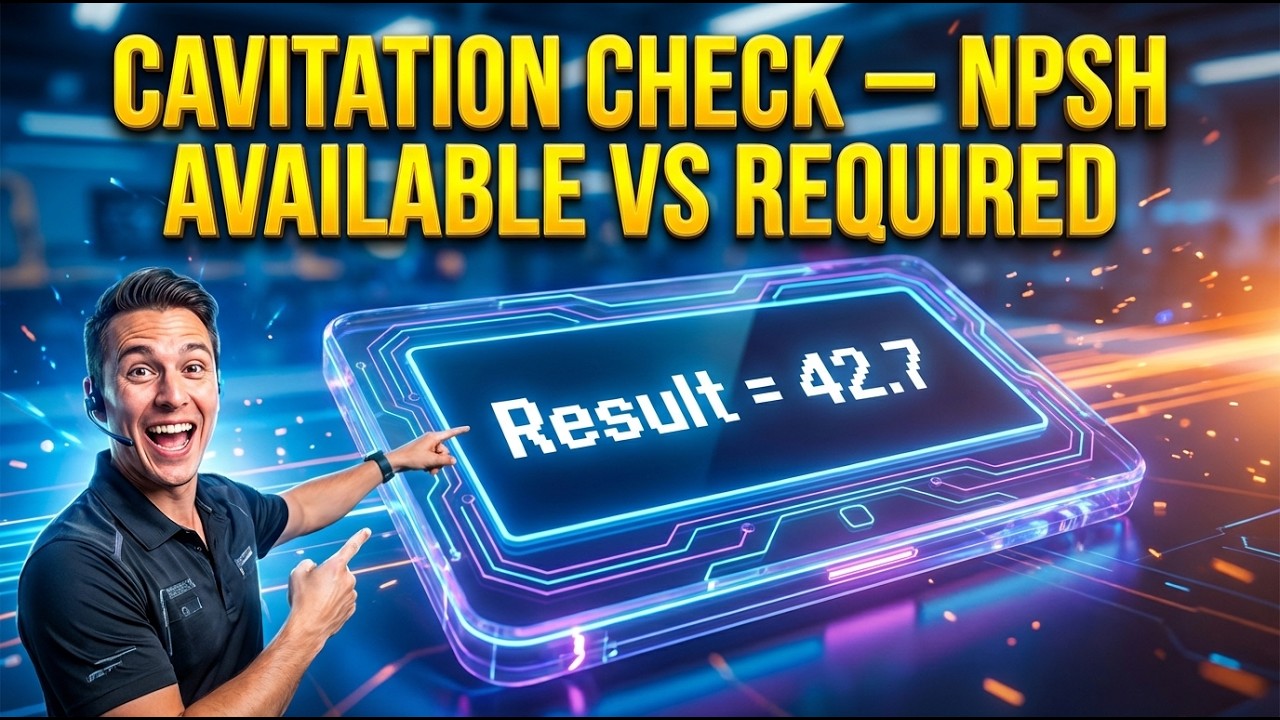 Cavitation Check Calculator — NPSH Available vs Required