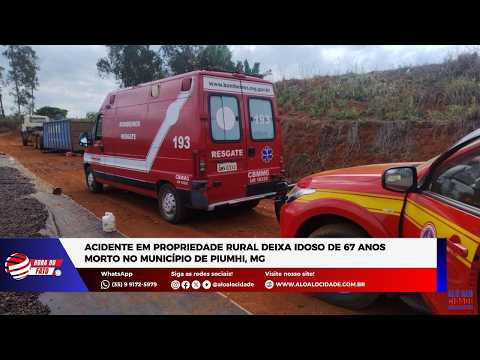 Acidente em propriedade rural deixa idoso de 67 anos morto no município de Piumhi, MG