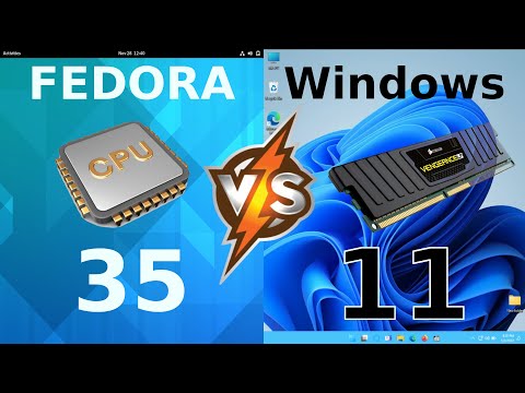 Fedora 35 vs Windows 11 RAM