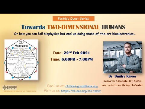 Postdoc Quest Series: "Towards Two-Dimensional Humans" by Dr. Dmitry Kireev