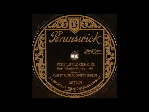 Gaiety Musical Comedy Chorus - Poor Little Rich Girl (1926)