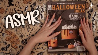 ASMR Halloween Magazine Flip Through 🎃 (soft spoken + paper sounds)