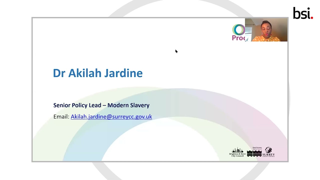 BSI Standards Conference 20021- Modern Slavery risk management