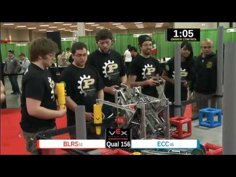2015 VEXU Q156 - BLRS vs ECC - 5 to 11-Division Div-VEX U-VEX Worlds 2015