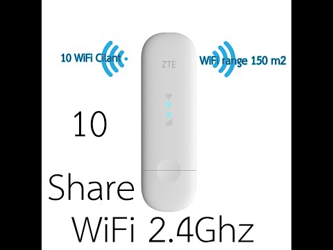 Modemas 4G LTE CAT4 ZTE MF79U su WIFI funkcija Baltas video