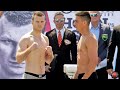 TIM TSZYU GIVES JEFF HORN ICE COLD DEATH STARE AT WEIGH IN (FULL WEIGH IN & FACE OFF)
