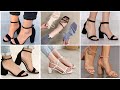 Ladies Office Wear Pour leather Block Heel Sandals 2021//Classy Mid Heel Sandals Collection