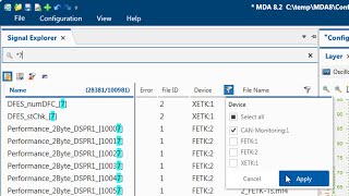 MDA V8 – Selecting Signals