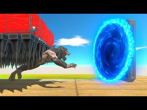 Escape From Falling Spikes and Reach The Evolution Gate - Animal Revolt Battle Simulator