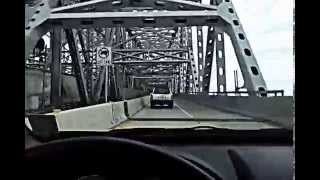 preview picture of video 'Crossing South Bound Side of New Lanes on Huey P. Long Bridge'
