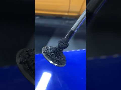 Valve coated in carbon (coking) #gdi #engines #carbon #turbo