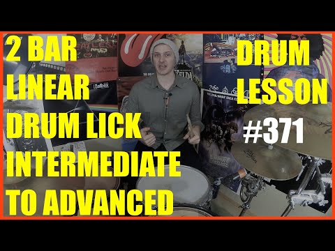 Intermediate - Advanced Linear Drum Lick - Drum Lesson #371