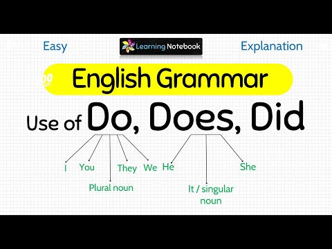 Do Does Did use in English Grammar - Do Does Did