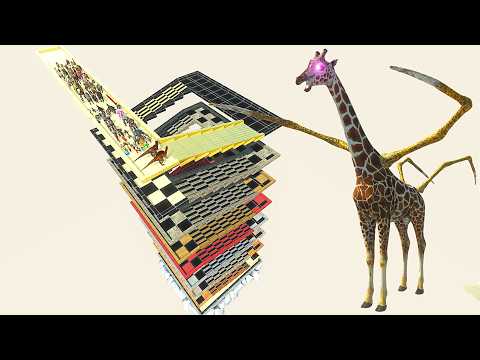 ESCAPE FROM ALIEN GIRAFFE - ARBS - Animal Revolt Battle Simulator