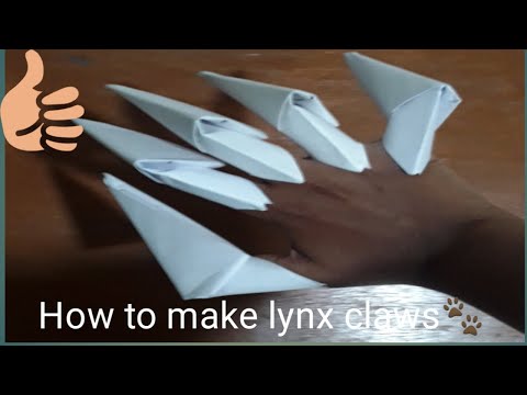 How to make lynx claws with very easy steps//Origami kings